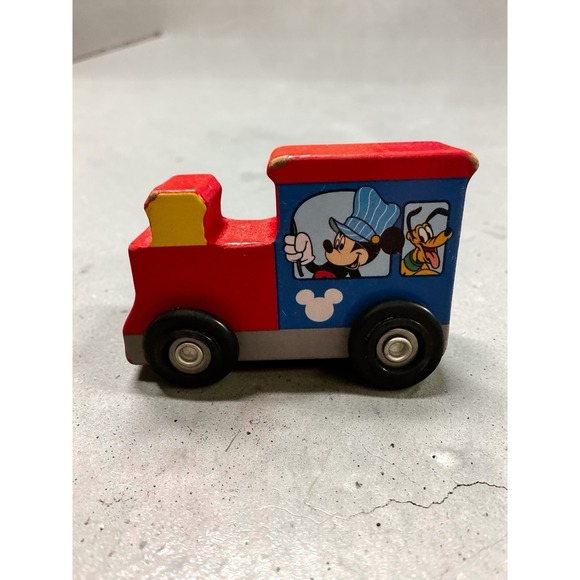 Melissa & Doug Disney Mickey Pluto Wooden Train 3" Push Toy - Picture 2 of 3